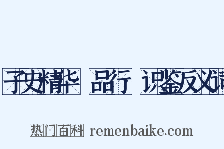 子史精华·品行·识鉴反义词是什么意思的图片